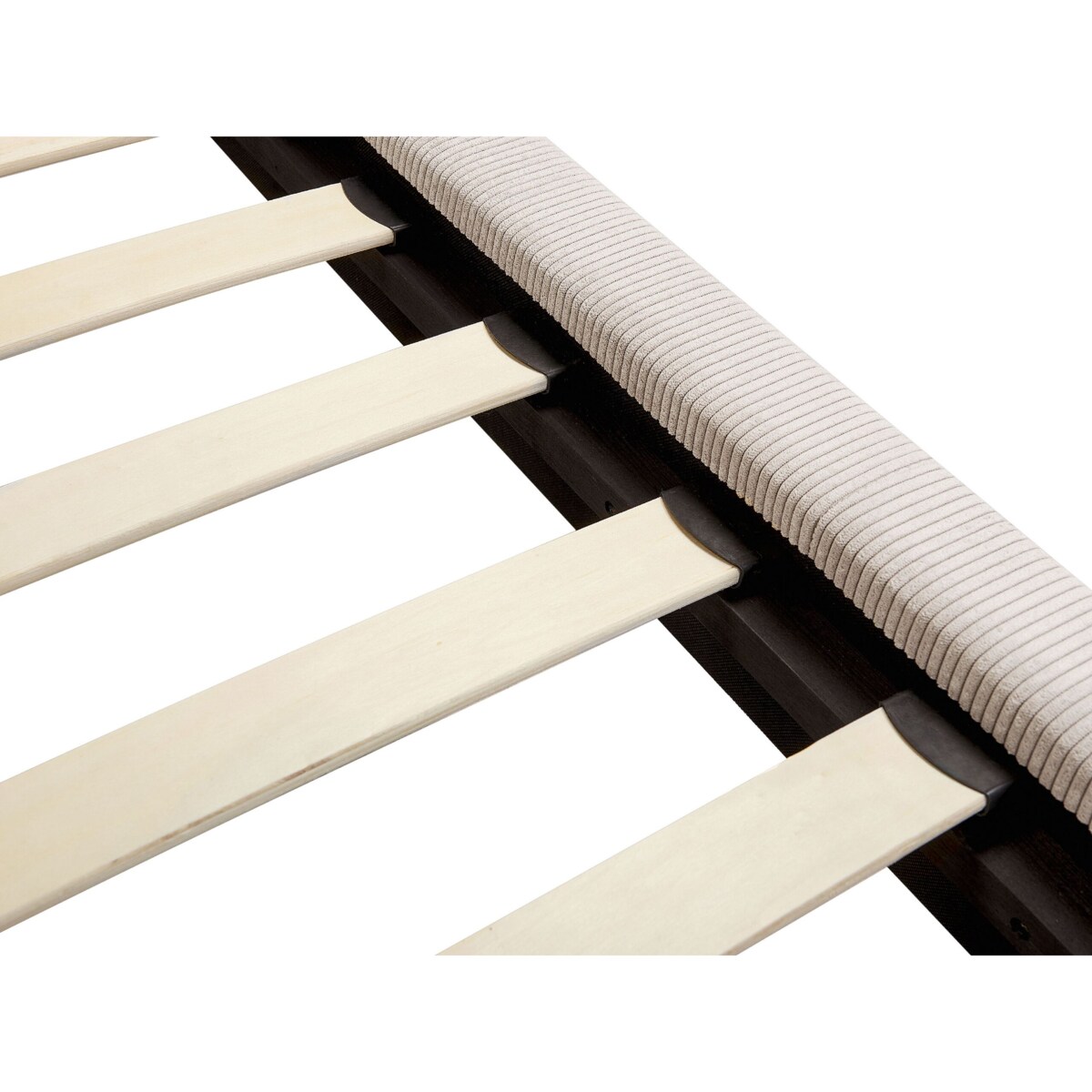 Łóżko sztruksowe 180 x 200 cm jasnobeżowe MELLE