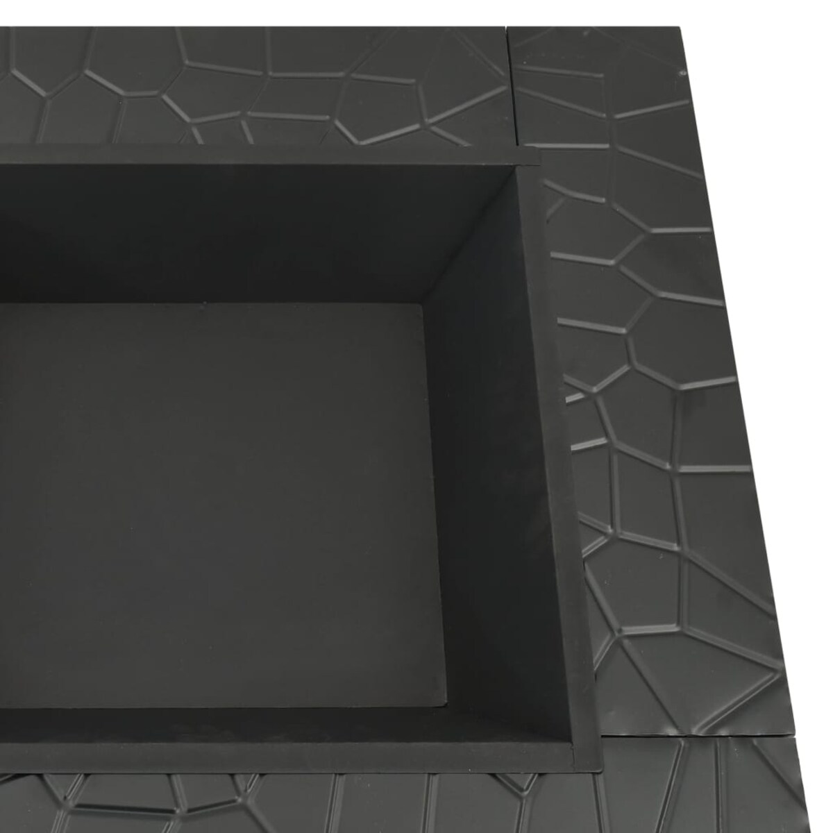 vidaXL Ogrodowe palenisko z pogrzebaczem, 81x81x47 cm, XXL, stal