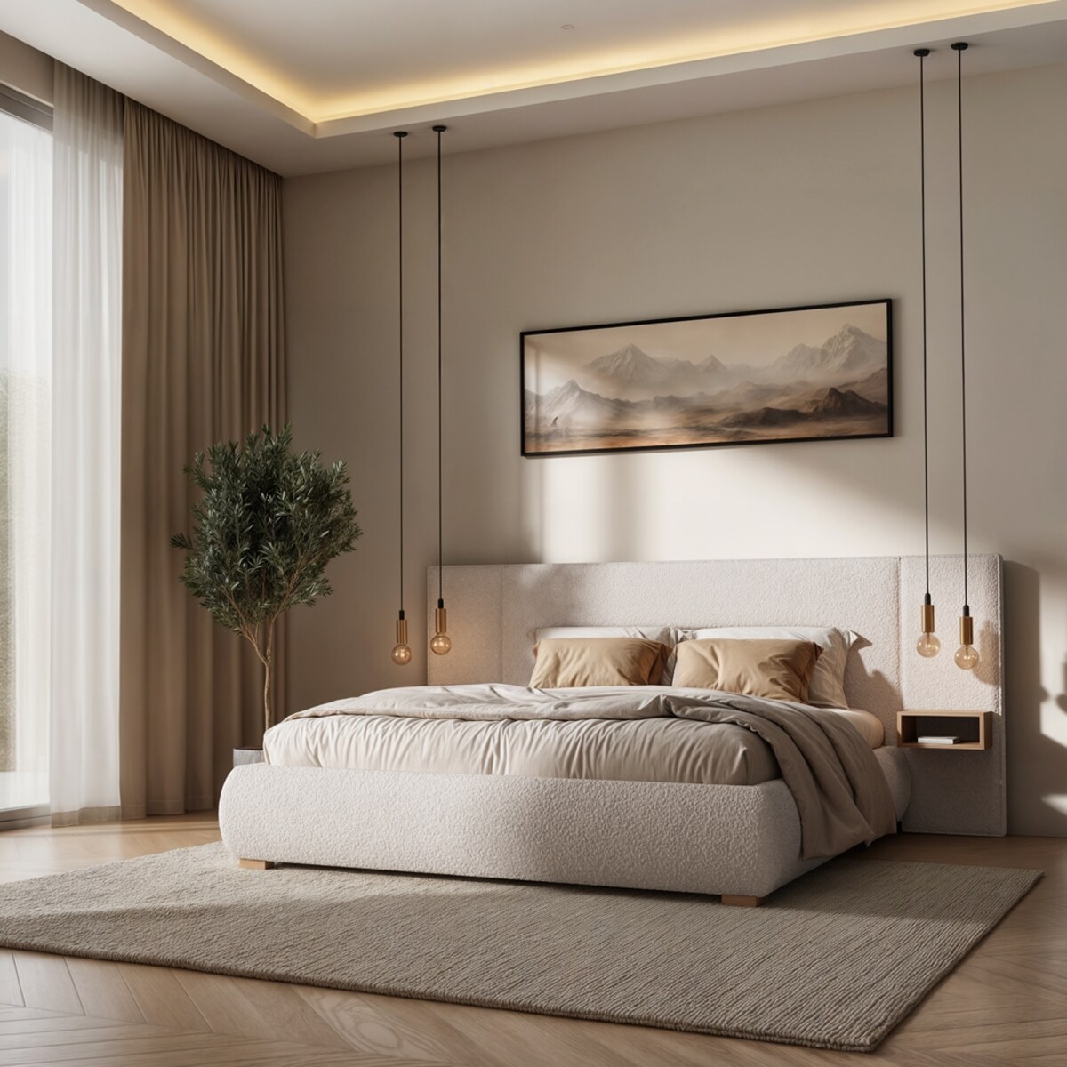 Mesonica Łóżko Fioro, beżowe, 180x200