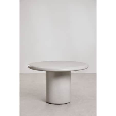 Okrągły stół do jadalni z cementu Namara jasnoszary Ø120 cm