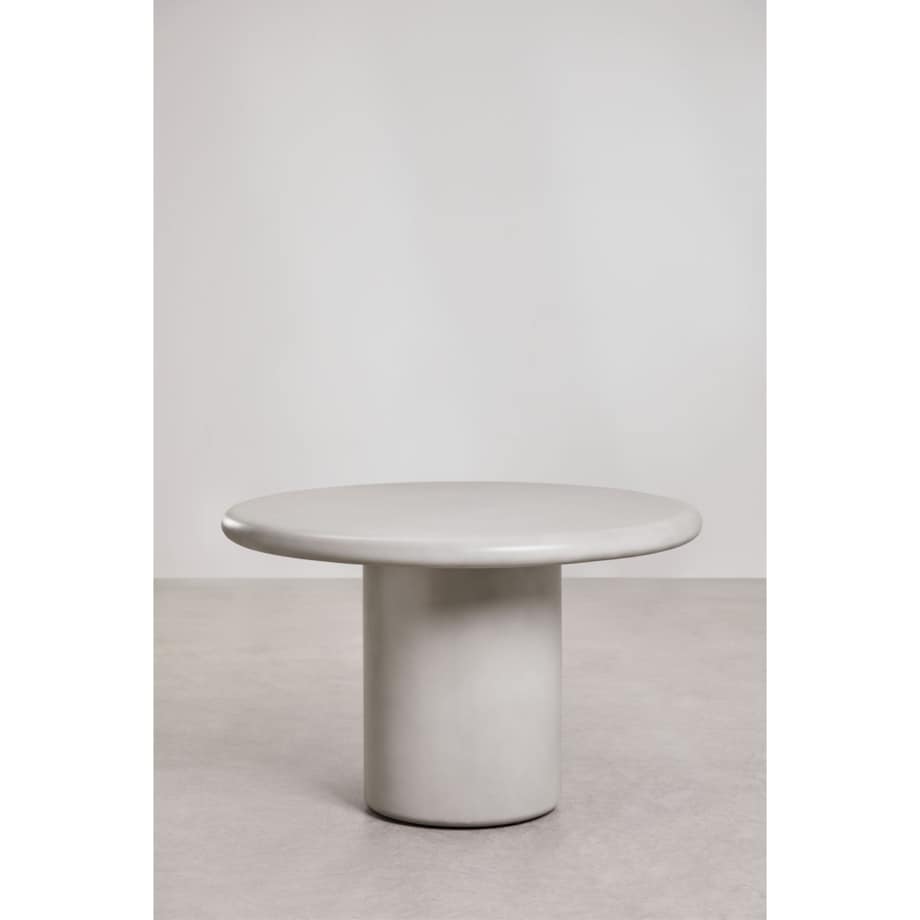 Okrągły stół do jadalni z cementu Namara jasnoszary Ø120 cm