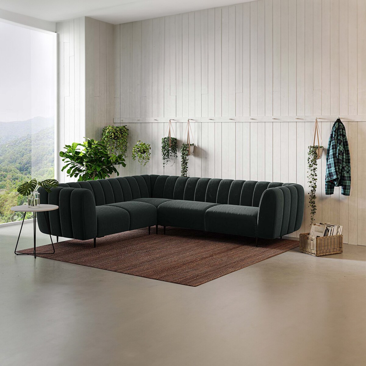 Shel Sofa narożna - ciemnoszara