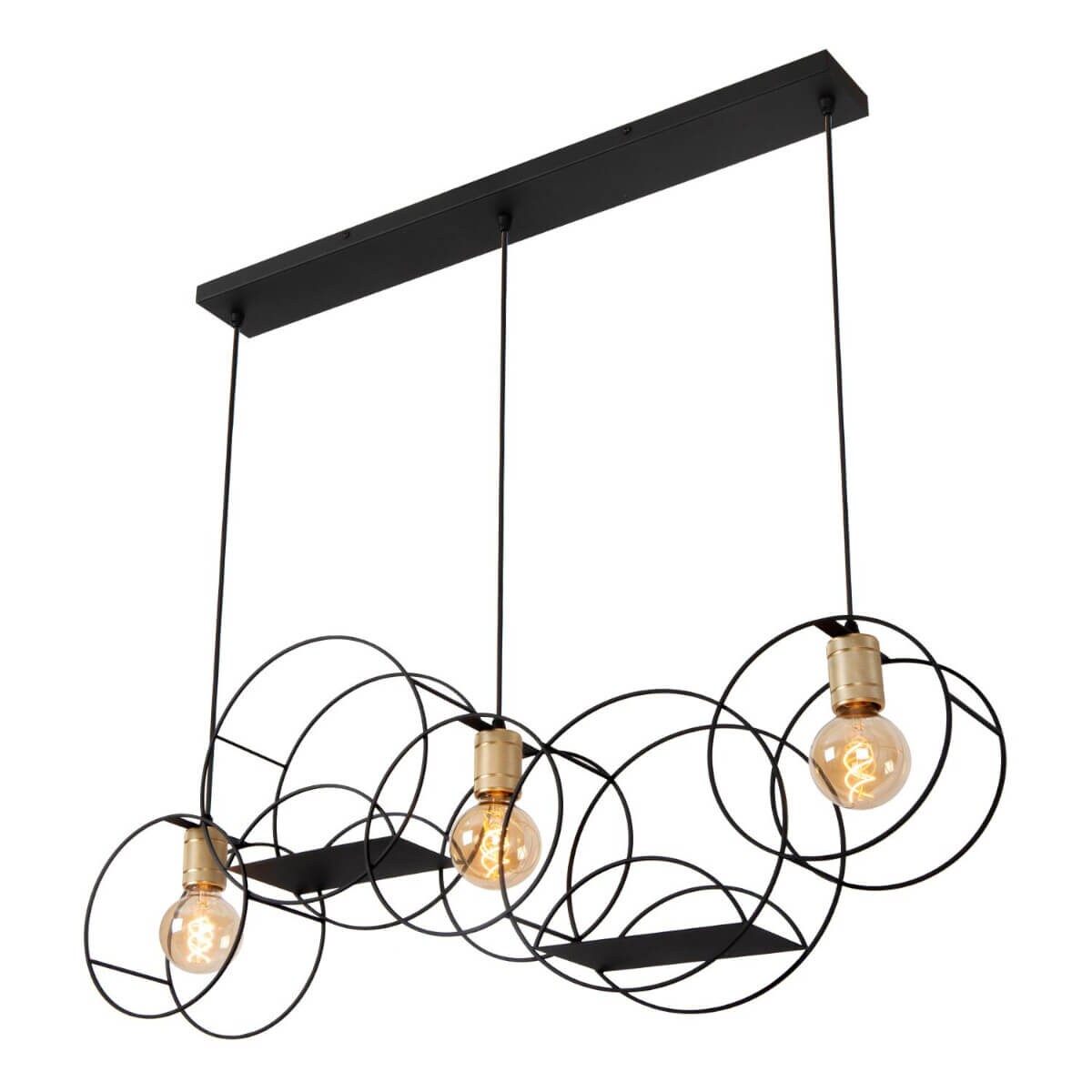 Wisząca lampa okręgi Circle 21425/03/30 Lucide nad stół złota czarna