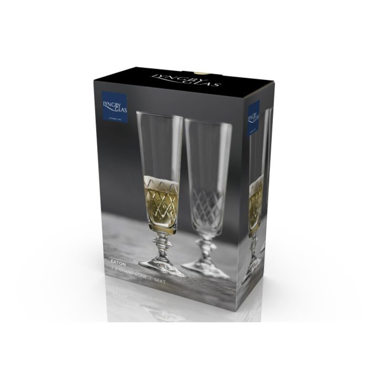 Kieliszki do szampana ze szkła kryształowego 160 ml Eaton 2 sztuki 36358