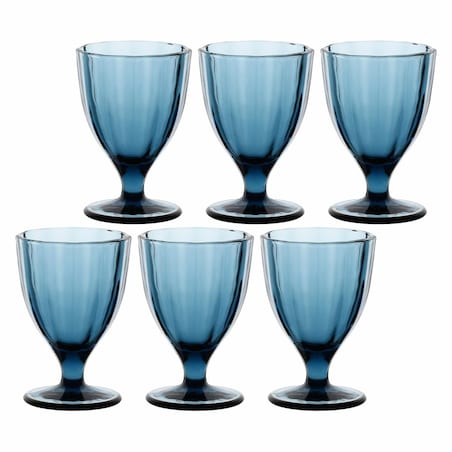 Zestaw 6 kieliszków Amami - Niebieski, 300 ml