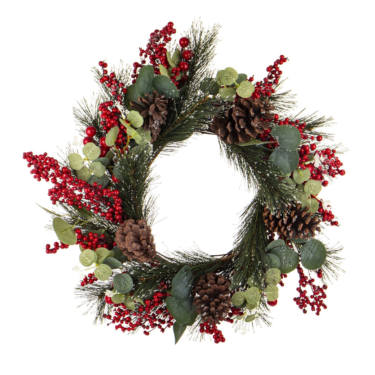 Wianek świąteczny zimowy z jagodami Ø 55 x 15 cm