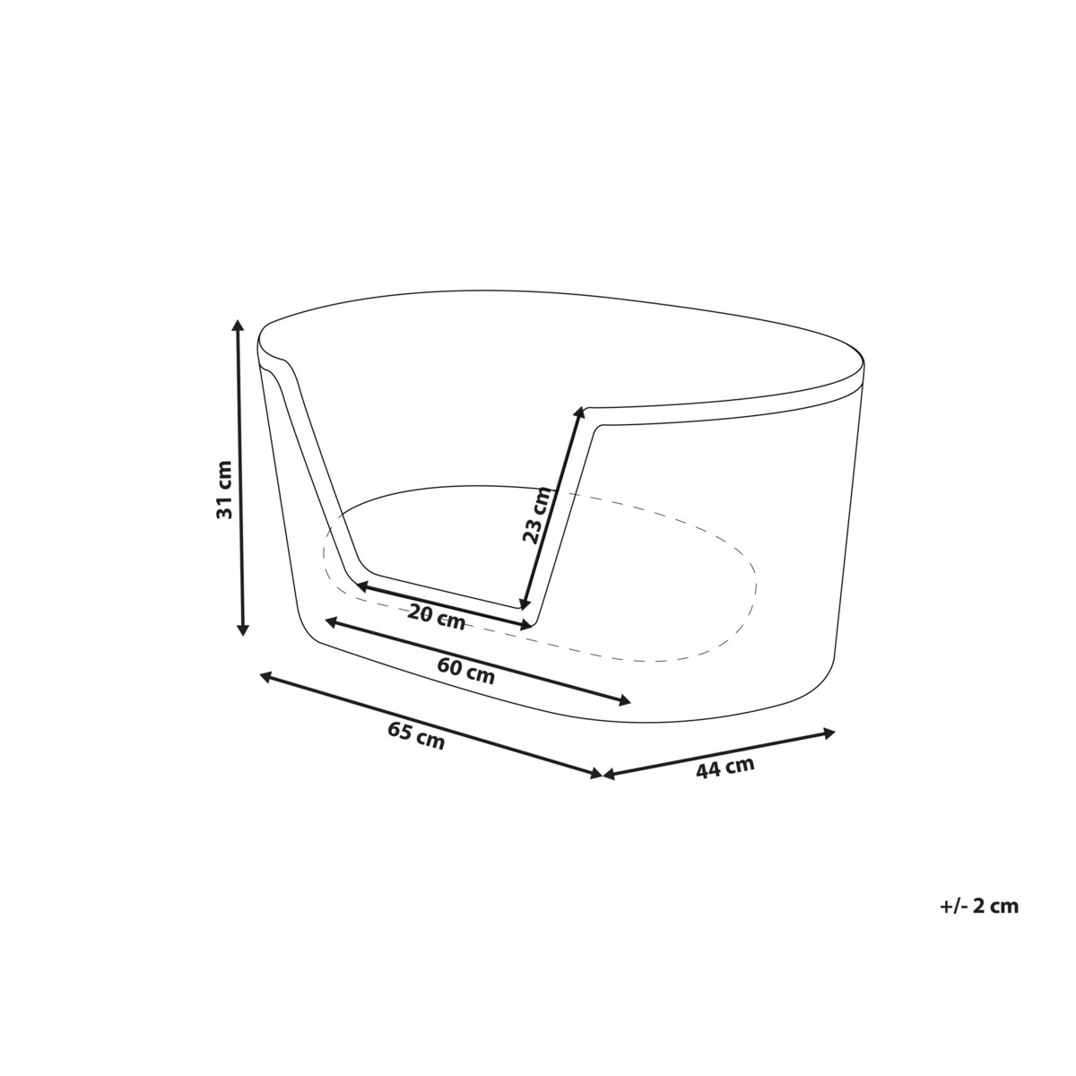 Legowisko z trawy morskiej 65 x 44 cm naturalny DURBAN