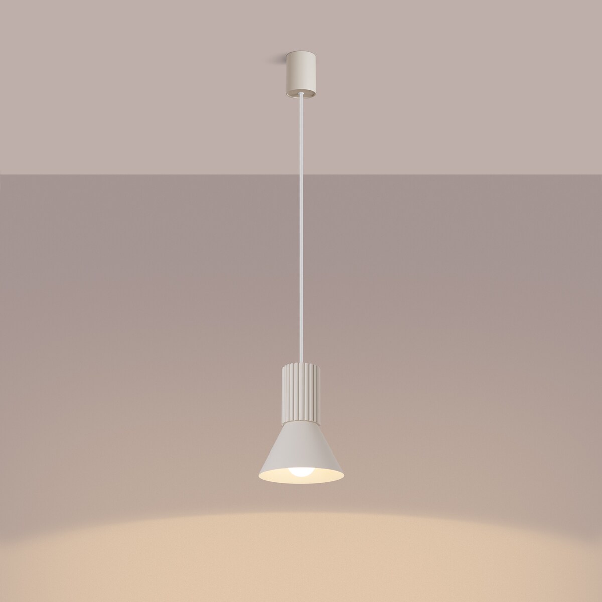 Lampa wisząca ESTRIA 1 beżowa