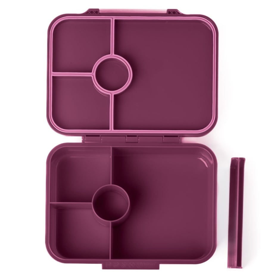 LEKKABOX CLASSIC śniadaniówka z przegródkami, Plum