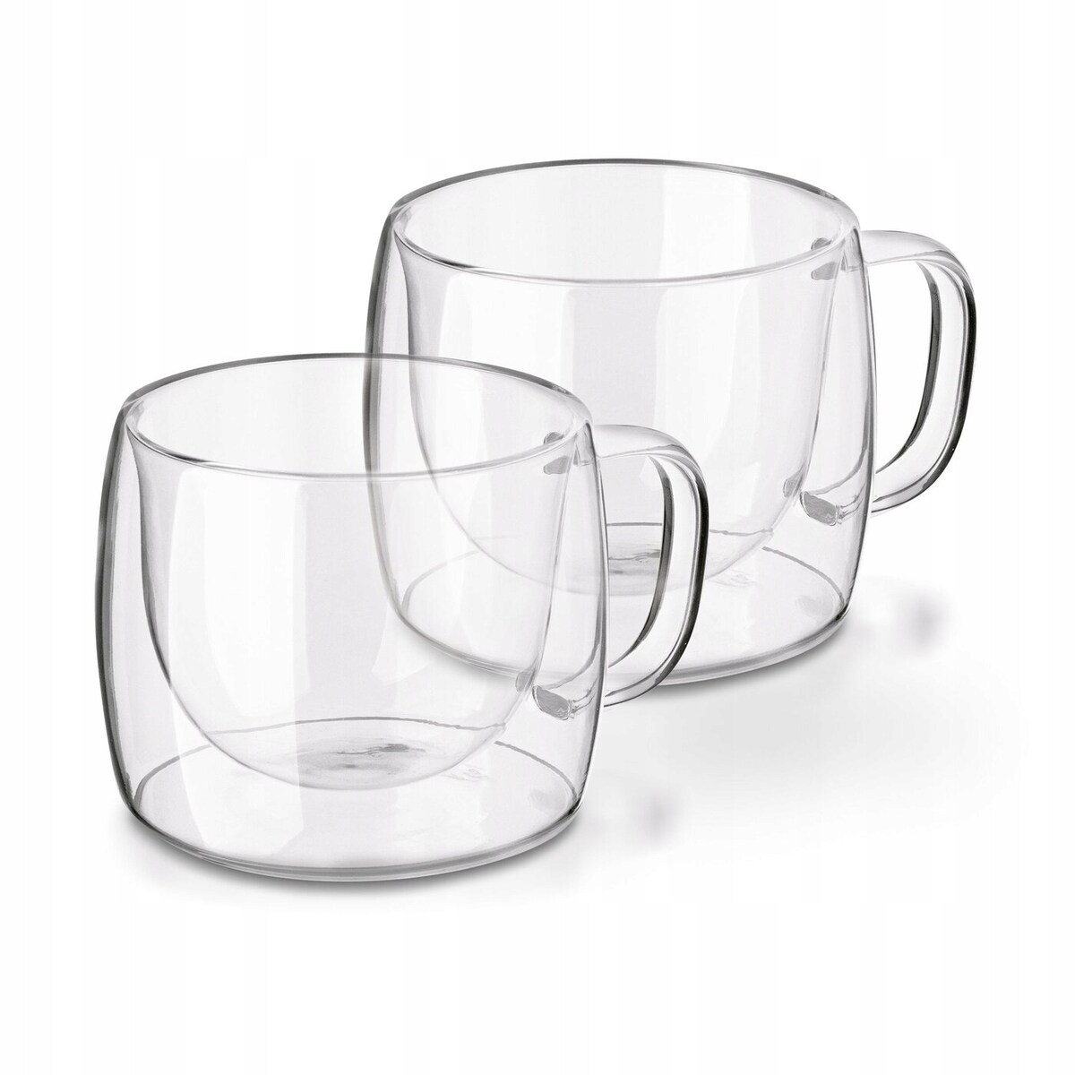 SZKLANKI FILIŻANKI na kawę herbatę PODWÓJNA ŚCIANKA termiczne 2x 350 ml