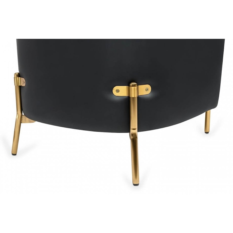 Salonowy fotel wypoczynkowy Venice ze złotą podstawą, King Home