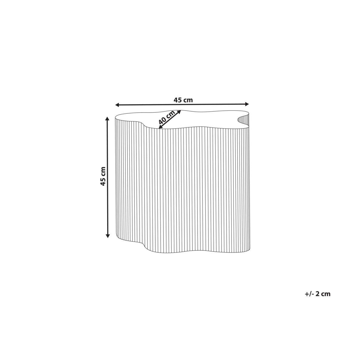 Stolik pomocniczy złamana biel PERRY