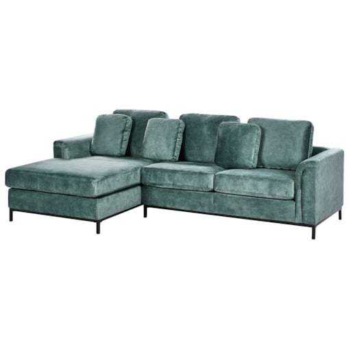 Narożnik prawostronny welurowy lazurowy OSLO