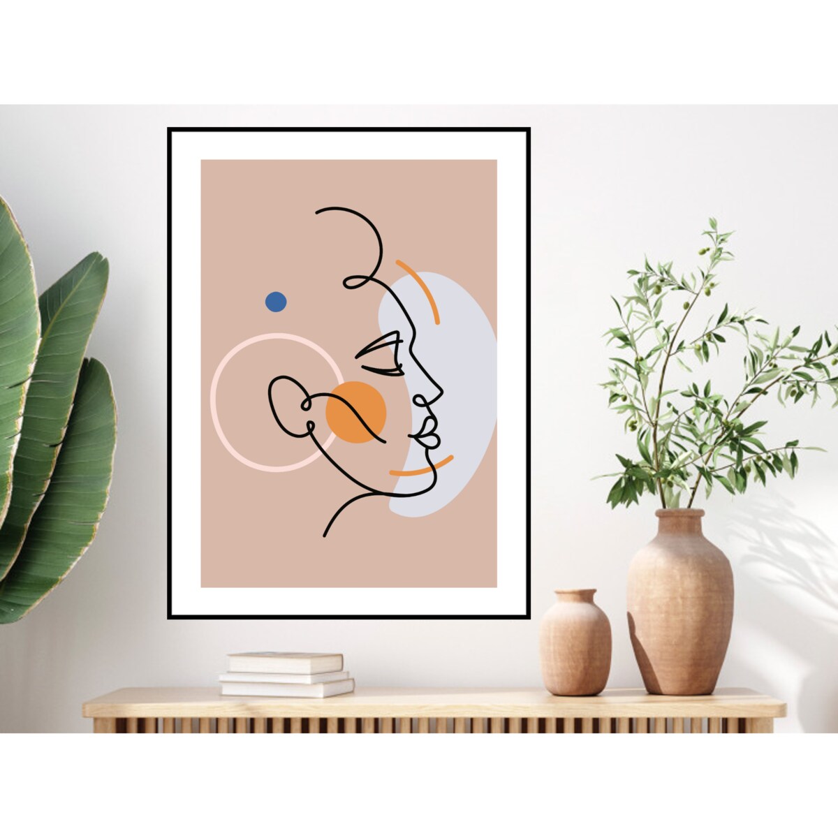 Poster Story, Plakat, Obraz - Kobiecy Profil w Konturach, wymiary 60 x 84 cm