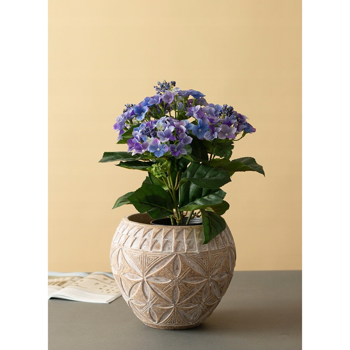 OSŁONKA na doniczkę TRIBE betonowa beżowa śr. 20cm