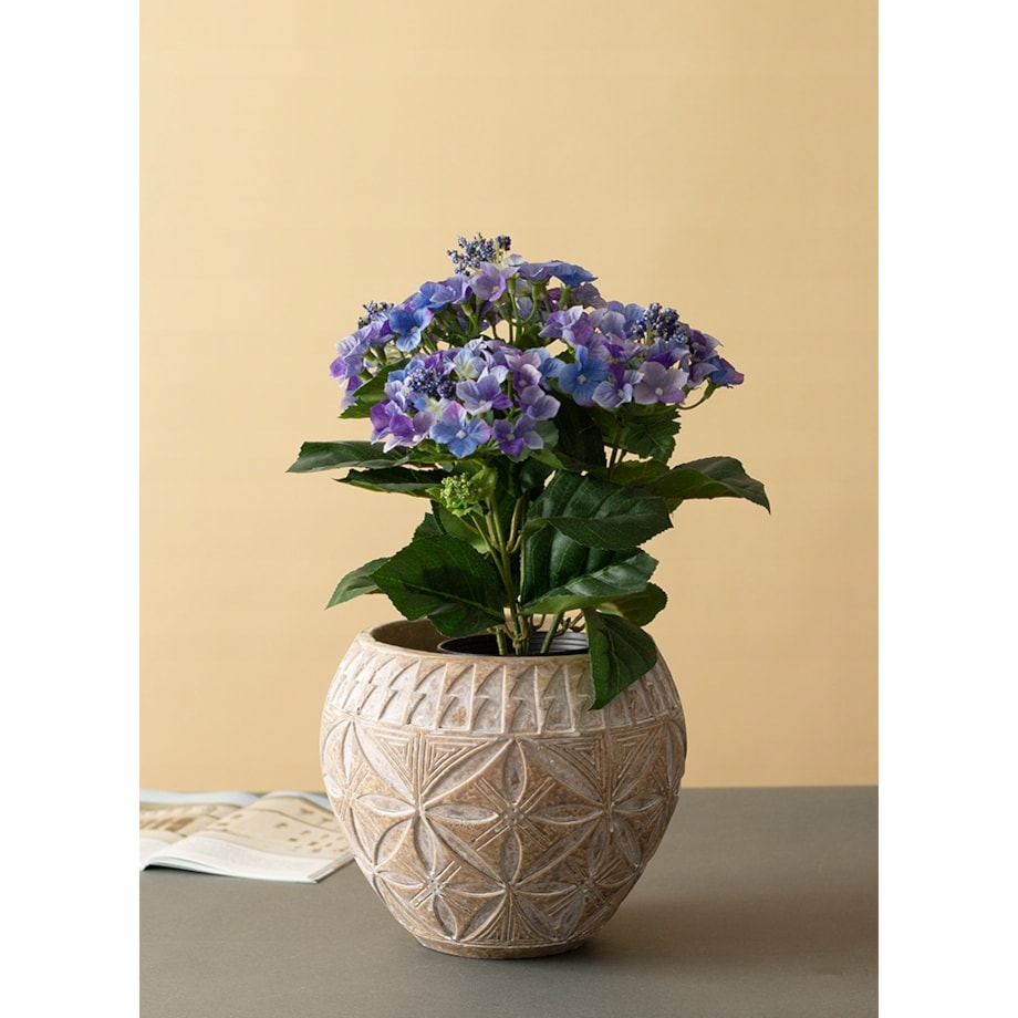 OSŁONKA na doniczkę TRIBE betonowa beżowa śr. 20cm