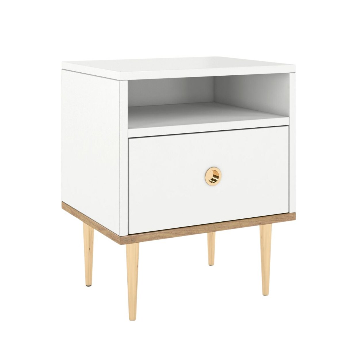Biała nowoczesna szafka nocna Skandica HARMONI