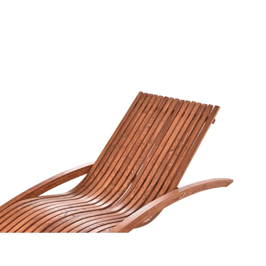 Leżak ogrodowy drewniany brązowy TANARO