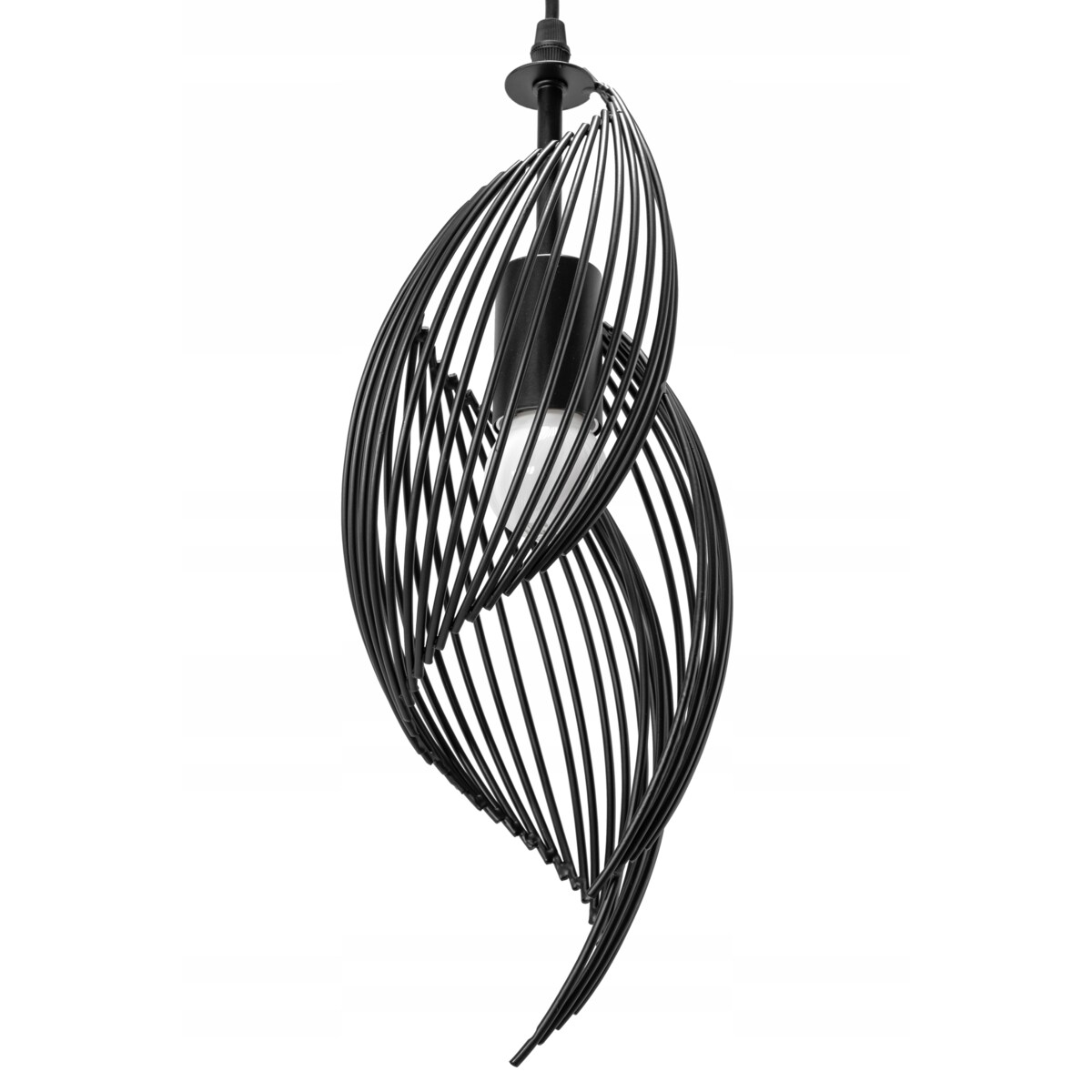 Lampa Wisząca Metalowa Industrialna Black Gold E27