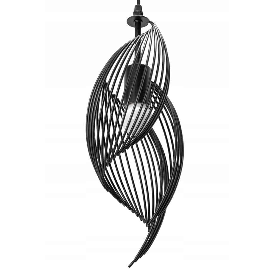 Lampa Wisząca Metalowa Industrialna Black Gold E27