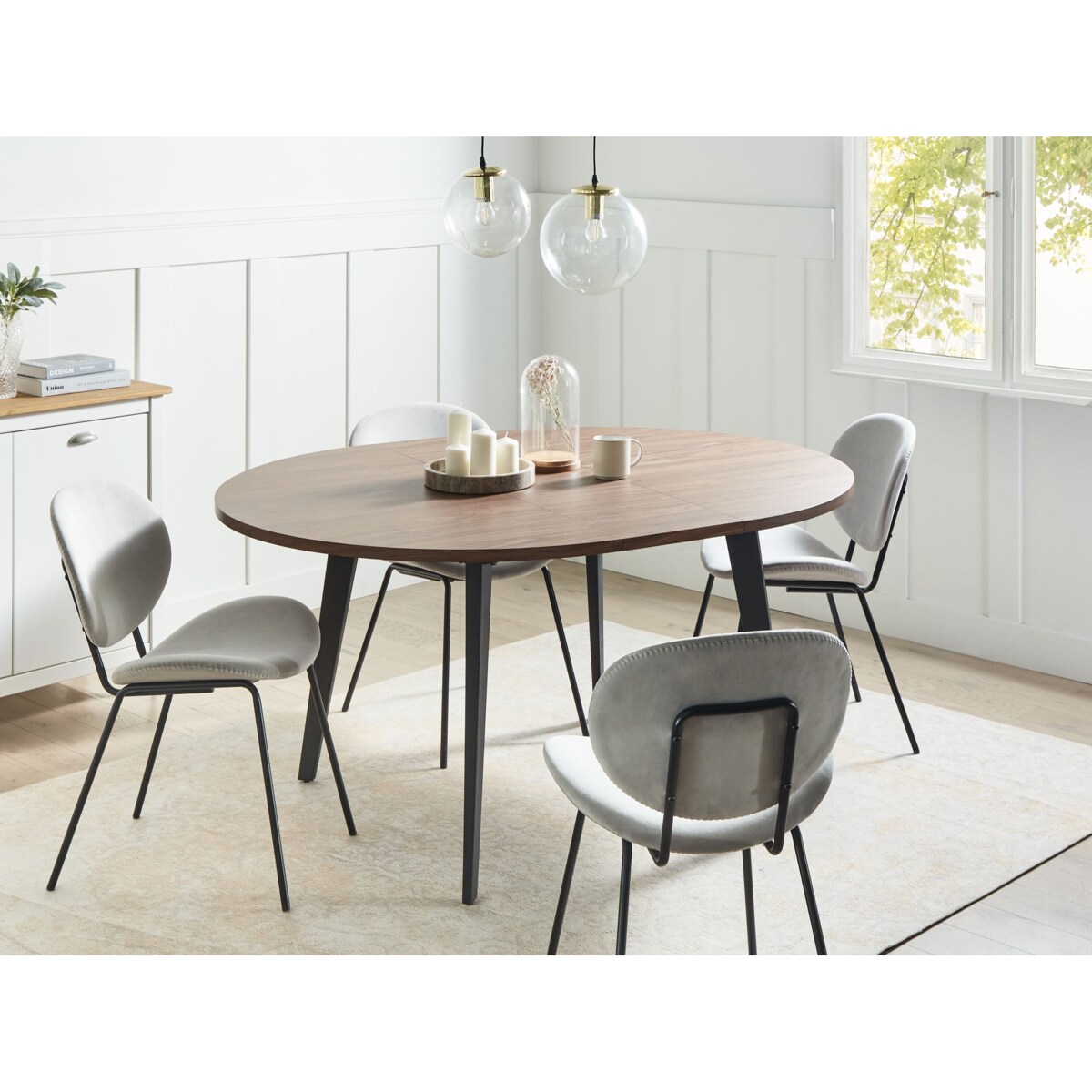 Stół do jadalni rozkładany BOVINA Ciemnobrązowy 120/150 cm 120 cm Drewno