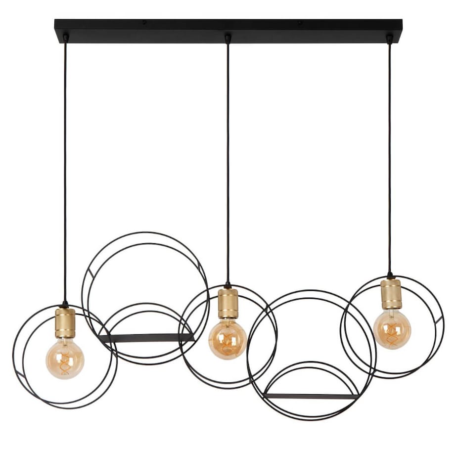 Wisząca lampa okręgi Circle 21425/03/30 Lucide nad stół złota czarna