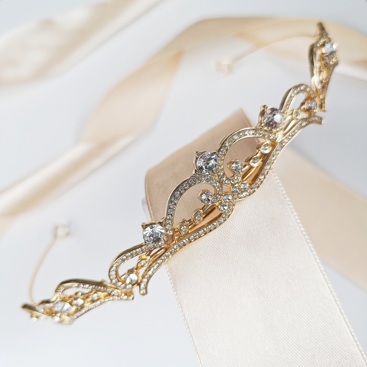 TIARA diadem korona ślub 18 wesele z kryształkami