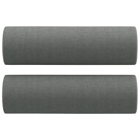 vidaXL 2-osobowa sofa z poduszkami, ciemnoszara, 140 cm, tkanina