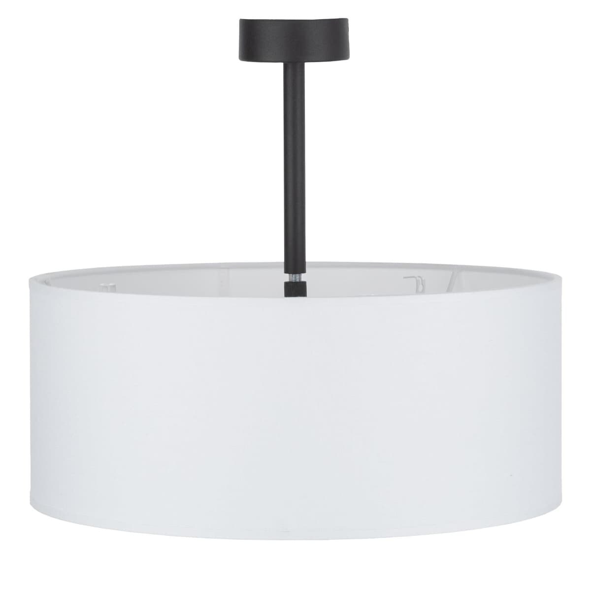 Sypialniana lampa sufitowa Rondo 4243 TK Lighting okrągła z tkaniny biała