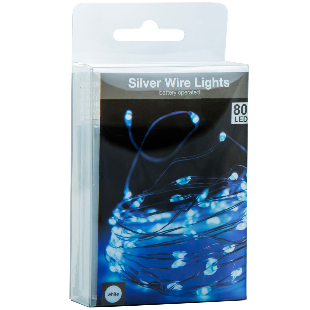 Lampki Druciki Girlanda Na Baterie 80 Led Białe