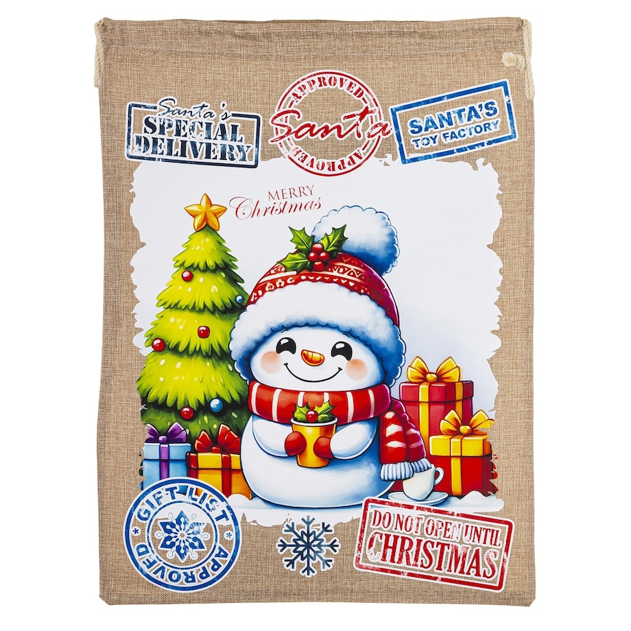 Worek świąteczny na prezenty 65x48,5x1 cm SPECIAL DELIVERY bałwanek