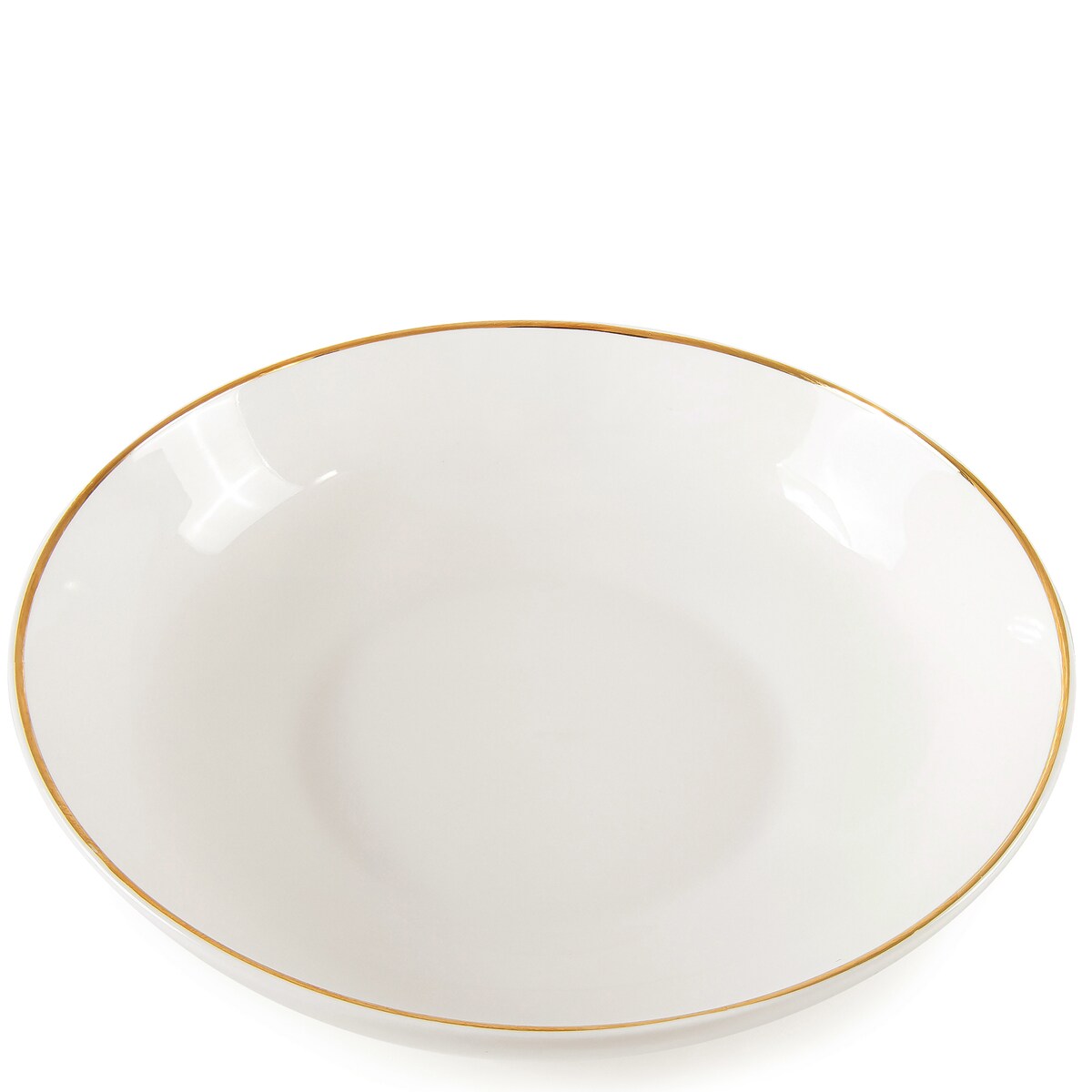 KONSIMO AD BELLA, Zestaw obiadowy 6 os. (18 el.), kolor ecru/złoty