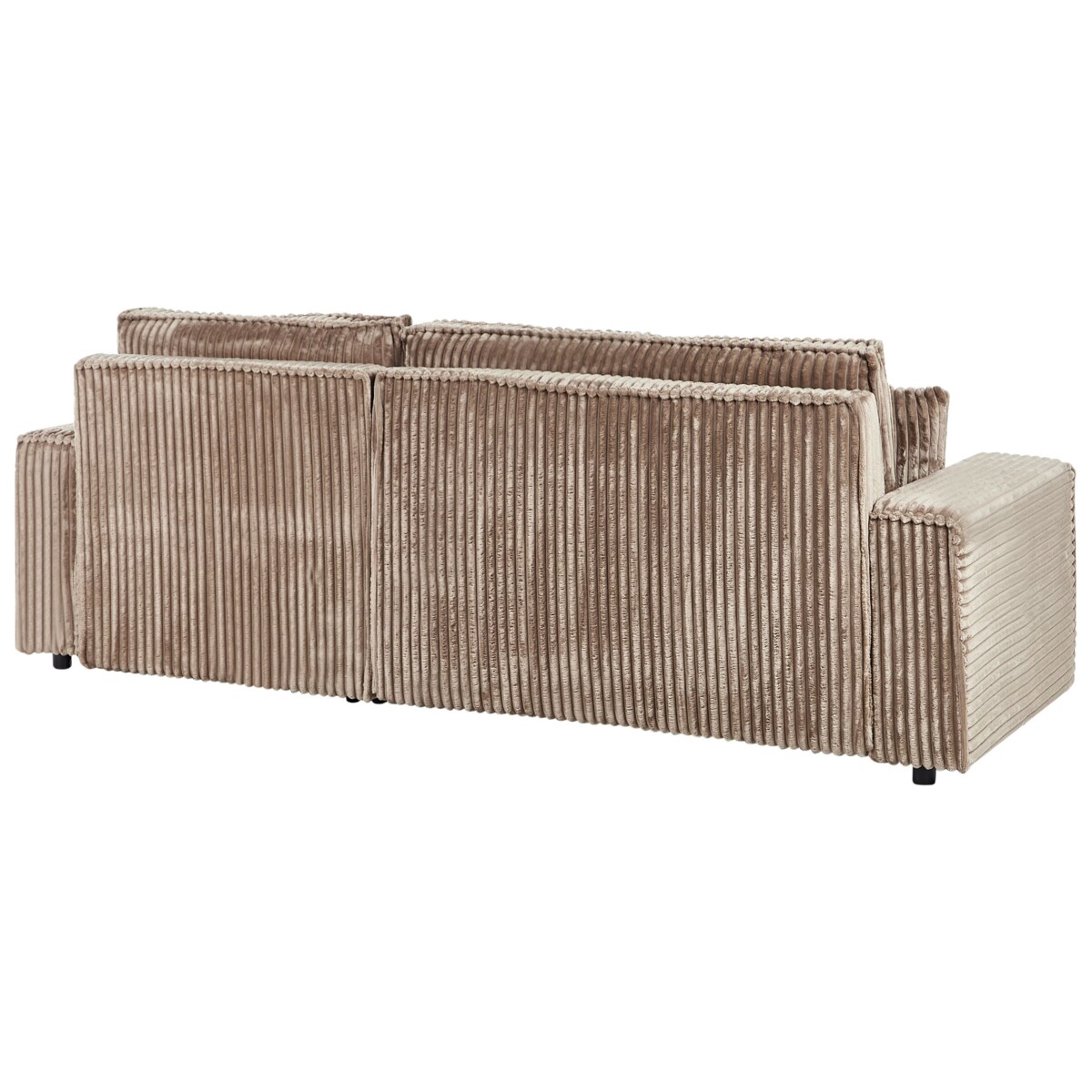 Sofa rozkładana ABACKA Jasnobrązowy Sztruks Lewostronny