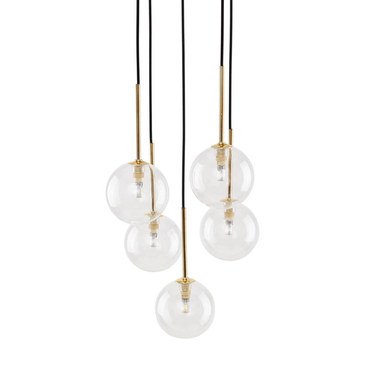 Lampa wisząca NILOS BLACK/GOLD 5943 TK Lighting 5xG9 czarno-złota nowoczesna regulowana do salonu jadalni kuchni