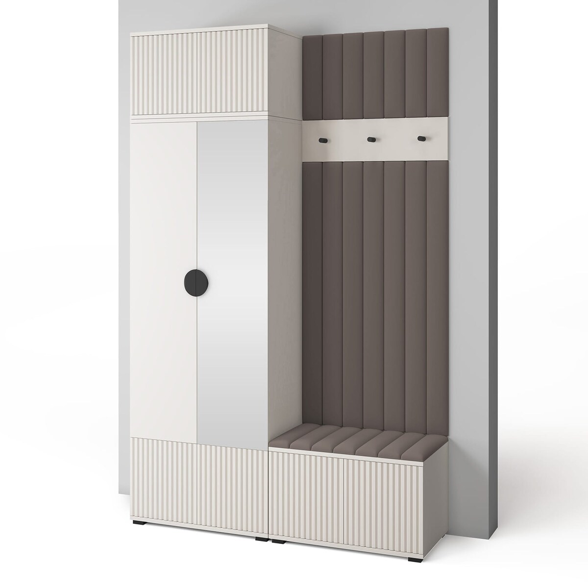 Garderoba z lustrem Ritmo wersja 4 Trinity 06 Cashmere frez