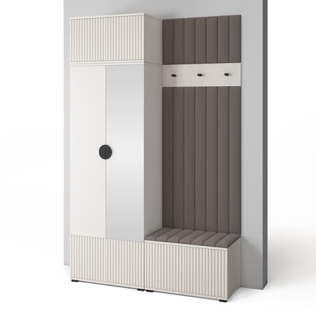 Garderoba z lustrem Ritmo wersja 4 Trinity 06 Cashmere frez