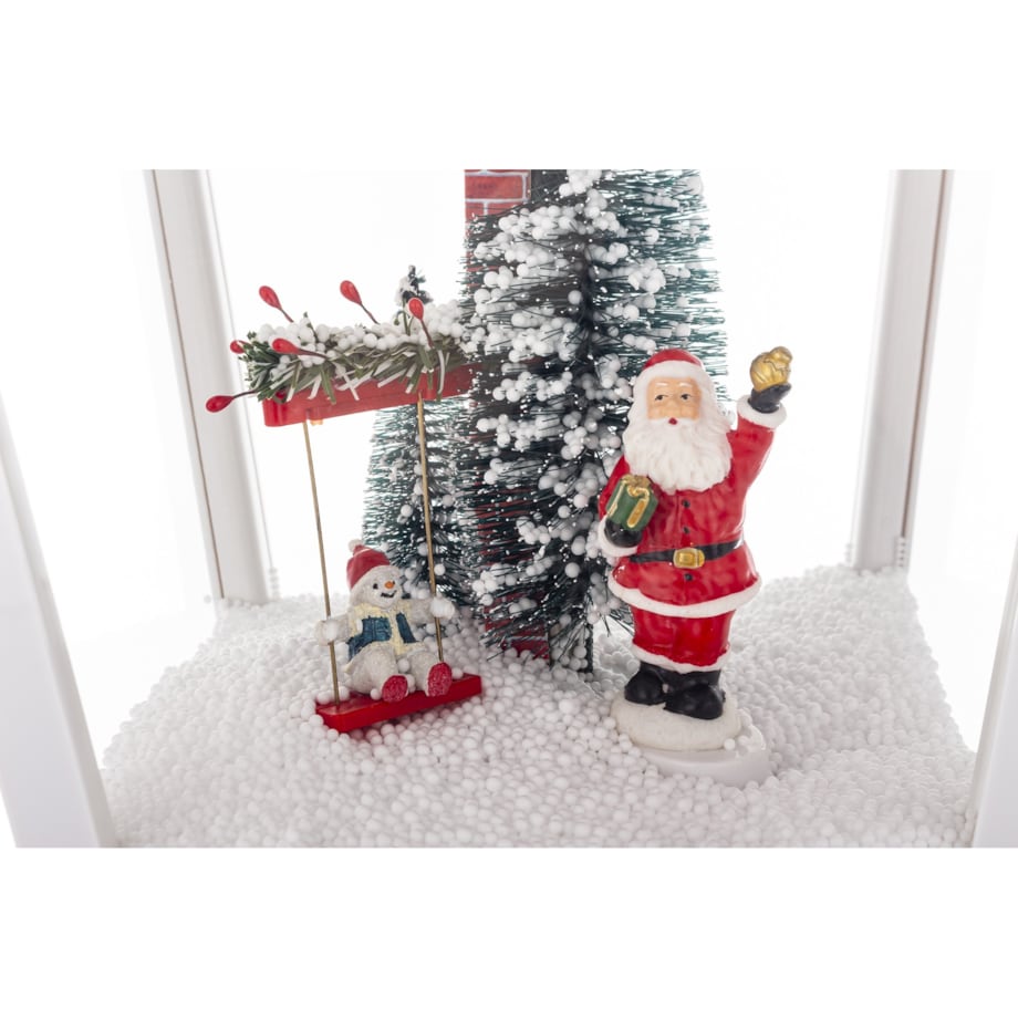 Latarnia świąteczna LED 185x37,5 cm MAYAK biała z pozytywką