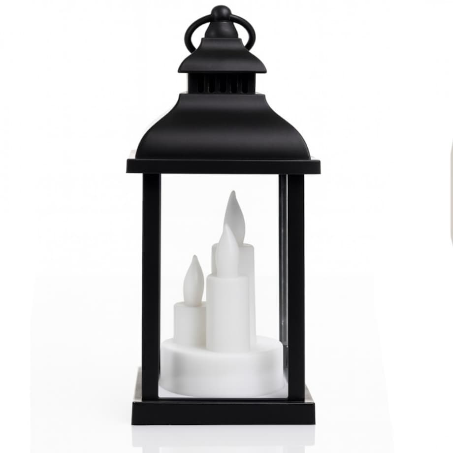 Lampion dekoracyjny LED z imitacją świec 10 x 22 cm - LAMP52CZ