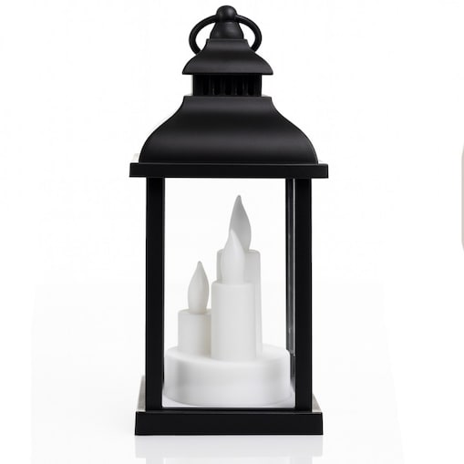 Lampion dekoracyjny LED z imitacją świec 10 x 22 cm - LAMP52CZ