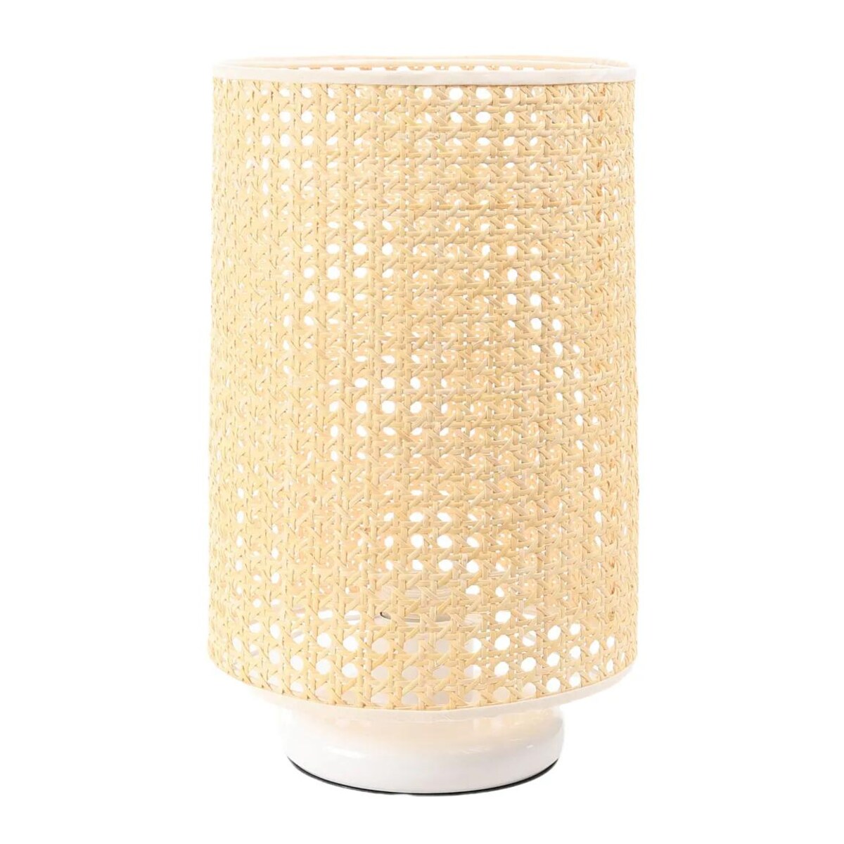 Lampa stołowa BOHO LOW WHITE rattan naturalny