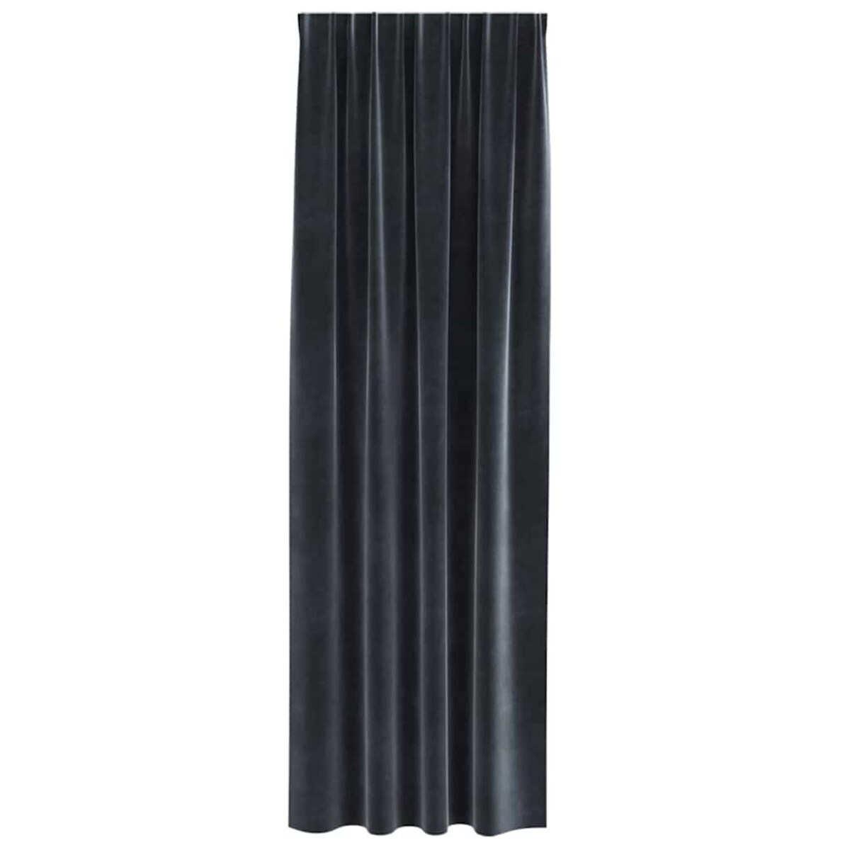 vidaXL Zasłony z zasłonami 2 pcs ciemno szary 140 x 260 cm Aksamit