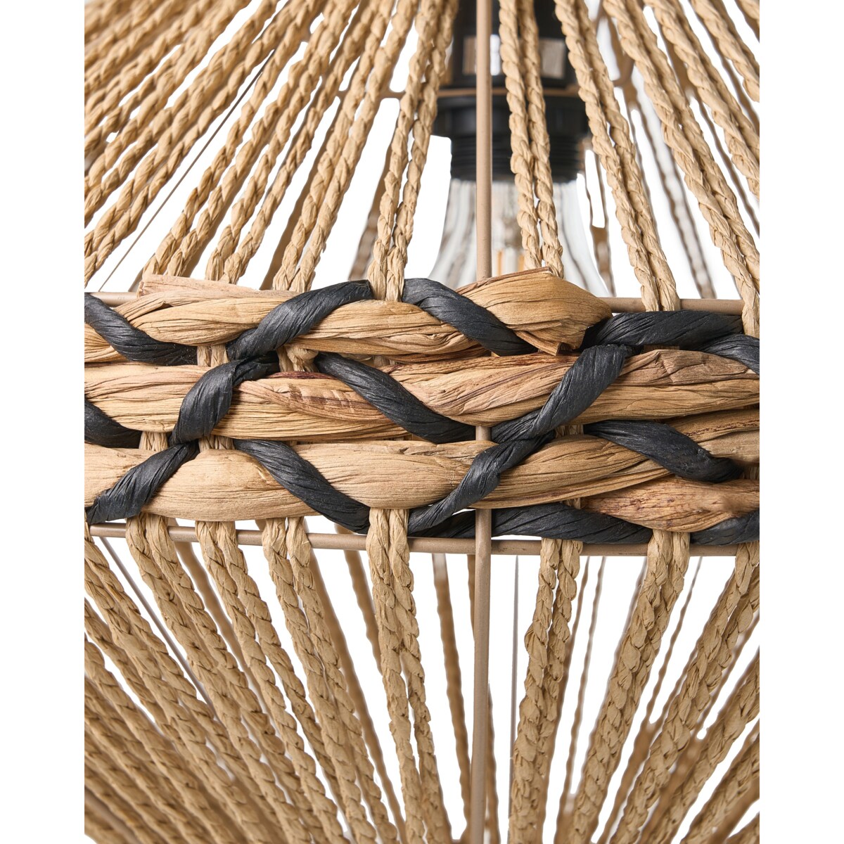 Lampa wisząca RABACCA Papierowa plecionka Naturalny