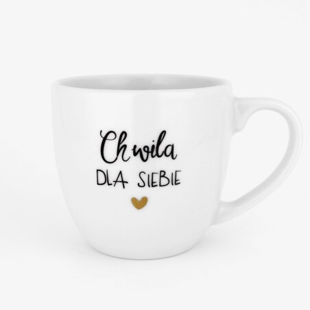 Kubek 300 ml - Chwila dla siebie ZŁOTE SERCE