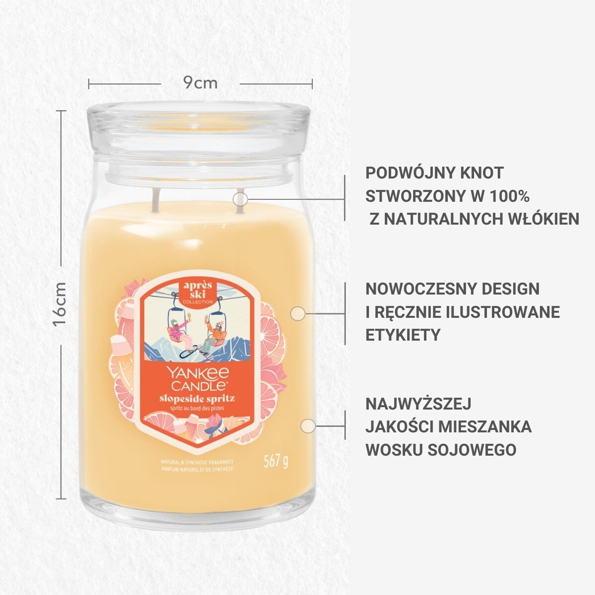 YC SIGNATURE – Świeca duża SLOPESIDE SPRITZ