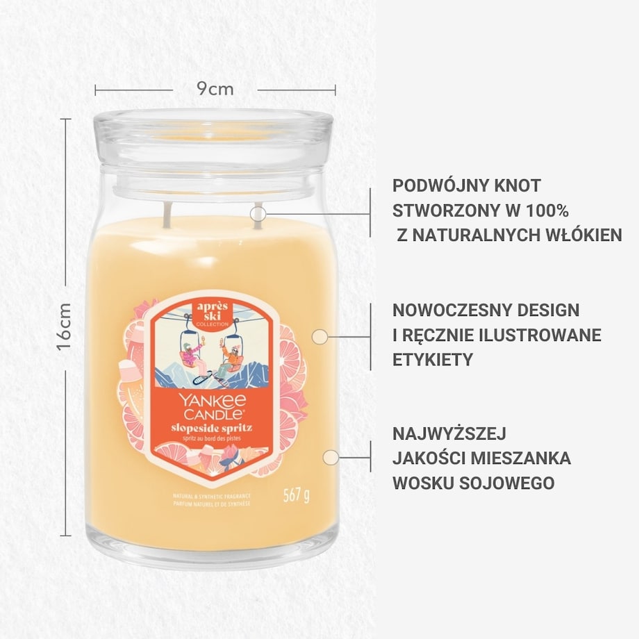 YC SIGNATURE – Świeca duża SLOPESIDE SPRITZ