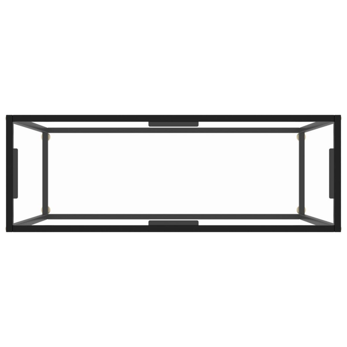 vidaXL Stolik konsolowy, przezroczysty, 100x35x75 cm, szkło hartowane