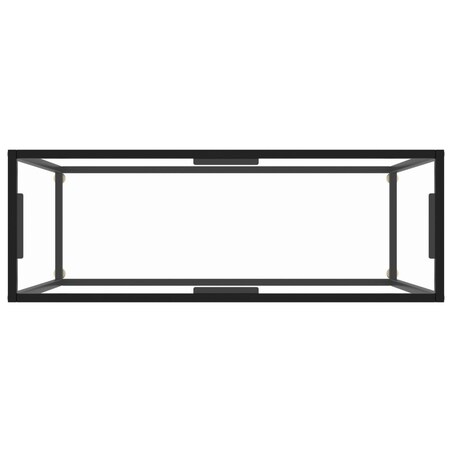 vidaXL Stolik konsolowy, przezroczysty, 100x35x75 cm, szkło hartowane
