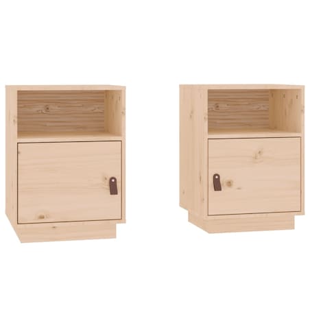 vidaXL Szafki nocne, 2 szt., 40x34x55 cm, lite drewno sosnowe