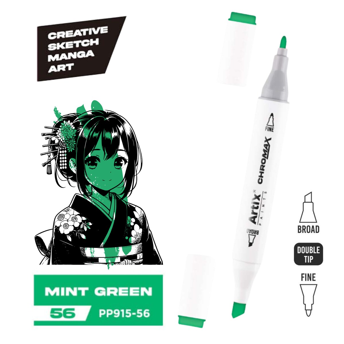 dwustronny marker kreatywny artix pp915-56 mint green