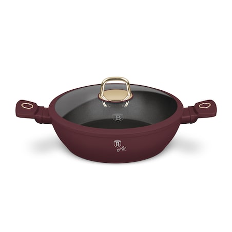 Garnek płytki 3,8L z pokrywką 28cm Berlinger Haus Leonardo Collection BH-8038